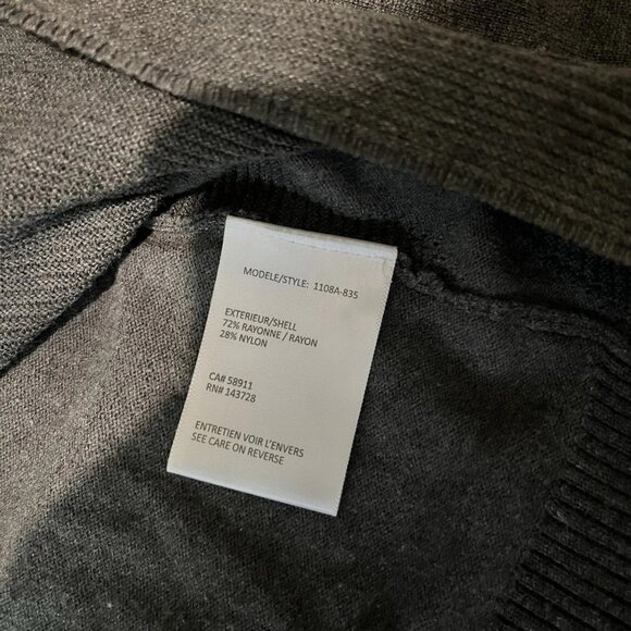 TRIBAL women’s Large Gray Sweater Turtleneck Long Sleeve - Picture 4 of 5